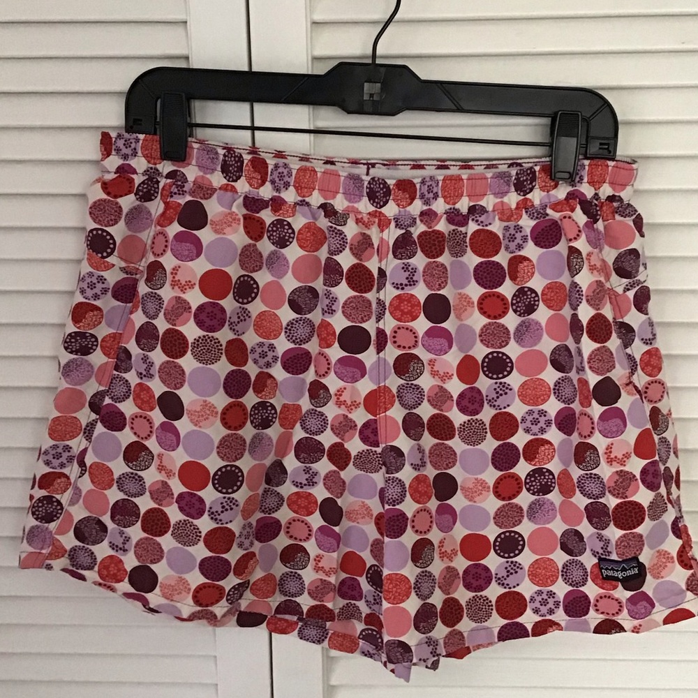 Patagonia polka dot shorts.